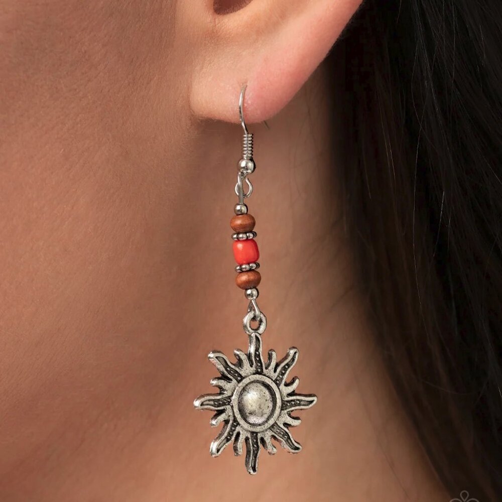 Paparazzi Jewelry Accessories - Sunshiny Days - Orange Earrings - Vintage